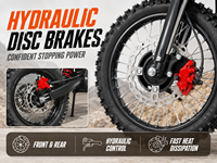 Moto tout-terrain électrique M5 pour adultes avec cadre en fer et frein hydraulique