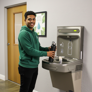 Distributore d'acqua all'aperto a parete in acciaio inox refrigeratore elettrico alimentato per la stazione di riempimento delle bottiglie fontana - Product Image 2