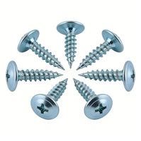 Tornillos Autorroscantes Azules y Blancos con Recubrimiento de Zinc para Techos y Vigas de Acero Ligero