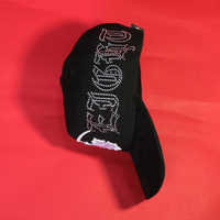Nouvelle Casquette de Baseball Unisexe Noire Ajustable Style Streetwear Hip-Hop Sportive avec Logo Léopard, Broderie Croix en Strass Tadeo, Religieuse