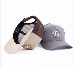Wholesale Polyester and Spandex Country <b>Trucker</b> Caps <b>Hat</b> Custom Mesh 5 Panel Custom logo Embroidery Embroidered <b>Trucker</b> <b>Hats</b> - Product Image 3