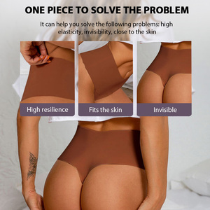 DGCHIC Logotipo personalizado Ropa Interiores Bragas <span class=keywords><strong>Por</strong></span> Mayor Corte láser Seda de hielo Sin costuras Cintura media Bikini Bragas Hipster - Product Image 5