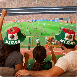 Promoción 2026, Gorra de Pescador Deportiva con Protección Solar, Diseño de la Bandera de México, Informal, para Exteriores, Regalo para Fanáticos de la Copa <span class=keywords><strong>Mundial</strong></span> de Fútbol, para Pesca y Viajes - Product Image 2