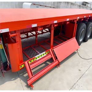 Semirremolque <span class=keywords><strong>de</strong></span> Plataforma <span class=keywords><strong>de</strong></span> Acero <span class=keywords><strong>de</strong></span> 3 Ejes <span class=keywords><strong>de</strong></span> Alta Resistencia, Capacidad <span class=keywords><strong>de</strong></span> 50 Toneladas, Nuevo, Remolques para Camiones <span class=keywords><strong>de</strong></span> Contenedores <span class=keywords><strong>de</strong></span> 30 pies y 40 pies - Product Image 6
