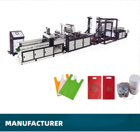 Machine à fabriquer des sacs en T-shirt non tissés entièrement automatique Baby.Lin avec PLC et moteur, conception de découpe en W