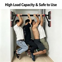 Barre de traction horizontale pour fitness, entraîneur de musculation à domicile, sans perçage, avec anneaux de gymnastique