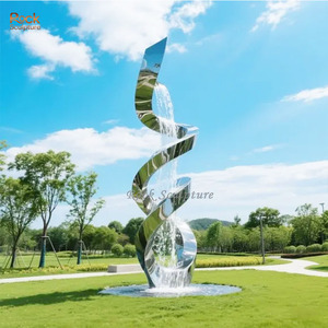 ประติมากรรมโลหะศิลปะสมัยใหม่กลางแจ้งแบบกำหนดเอง สแตนเลสสตีล นามธรรม - Product Image 1