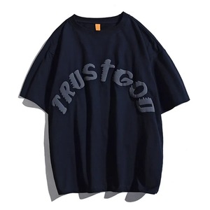 2025 dernière conception élégante unisexe ciel couleur bouffée imprimé t-shirt avec manches courtes et col rond à vendre à bas prix - Product Image 5