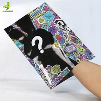 Pochette plate thermoscellable à trois côtés en aluminium Mylar, personnalisable avec logo imprimé, pour emballage mystère ou sac surprise