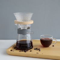 Cafetière à filtre manuelle HIGHWIN moderne en verre borosilicate de qualité alimentaire, durable, pour café glacé
