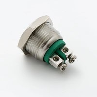 ELEWIND Interrupteur à bouton-poussoir momentané en métal 16 mm 1NO avec bornes à vis IP65 CE & ROHS pour (PM161F-10/A)