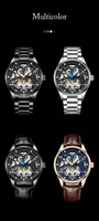 AILANG 8607 montre mécanique entièrement automatique de luxe pour hommes, montre-bracelet de mode lumineuse squelette étanche