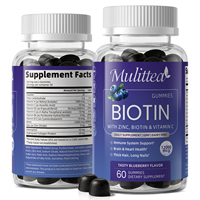 Gummies à la biotine 12000mcg Vitamines pour cheveux, peau et ongles Collagène Chlorophylle Complément beauté Vitamines A C D2 E B6 B12 Zinc