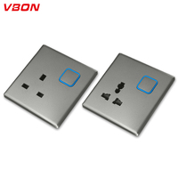 VBQN Classical A83 Series nuevo 10a AC 220V 250V Muti color PC 3 Gang 2 way 86 placa interruptor de pared