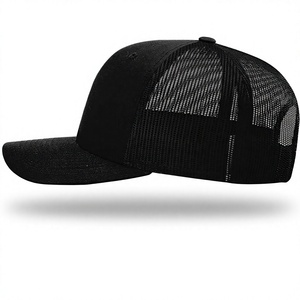 Casquette Trucker en Maille Noire et Grise à 6 Panneaux, Réglable, Respirante, pour Adultes Unisexe, Mode Extérieure - Product Image 2