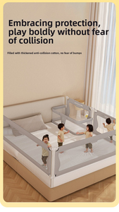 เตียงเด็กอ่อนแบบพกพา 3 in 1 พับได้ ระบายอากาศดี พร้อมแผงกั้นป้องกันแรงกด สำหรับใช้ข้างเตียงผู้ใหญ่ - Product Image 6