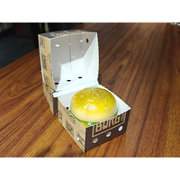 Boîte à hamburger de qualité supérieure, portable, facile à ouvrir, avec fermeture éclair recyclée, emballage alimentaire, logo personnalisé