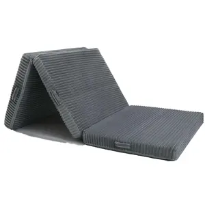 三折叠床垫4英寸记忆泡沫可折叠床垫便携式床垫落地床沙发