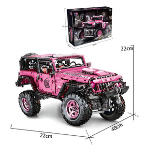 1:8 Rose <span class=keywords><strong>Robin</strong></span> Heavy Modifié Building Block Véhicule de voiture tout-terrain Compatible avec Technic RC Bricks Toys - Product Image 1