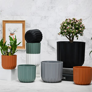 Maceta de plástico para jardín <span class=keywords><strong>suculentas</strong></span>, conjunto de macetas decorativas redondas y modernas para exteriores, venta al por mayor - Product Image 2
