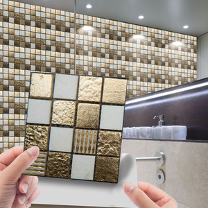 Lot <span class=keywords><strong>de</strong></span> 10 stickers muraux 3D étanches en PVC autocollants en mosaïque pour décorations <span class=keywords><strong>de</strong></span> carreaux <span class=keywords><strong>de</strong></span> mur <span class=keywords><strong>de</strong></span> cuisine et <span class=keywords><strong>de</strong></span> salle <span class=keywords><strong>de</strong></span> bain - Product Image 1