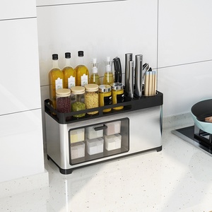 High-end Atmospheric 304 Stainless Steel Desktop Kitchen Storage Rack <strong>Spice</strong> <strong>Box</strong> - Product Image 4