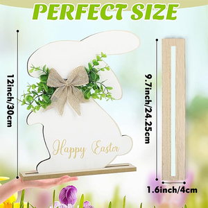 Decoraciones para Fiestas de Pascua al por Mayor, Adorno de Mesa de <span class=keywords><strong>Feliz</strong></span> Pascua con Lazo de Arpillera para Decoración de Paredes, Hogar, Interiores y Exteriores - Product Image 6