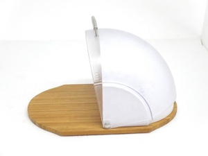Contenitore per il Pane a Forma di Casco Bianco in <span class=keywords><strong>Plastica</strong></span> con Tagliere in Bambù - Product Image 4