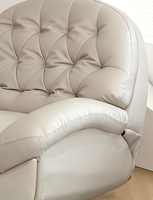 Fauteuil inclinable électrique de style minimaliste, chaise simple en similicuir pour salon, fauteuil de détente inclinable.