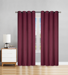 Rideau de fenêtre tissé occultant à imprimé feuille avec 8 œillets 1 pièce - Product Image 5