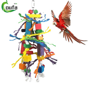 Jouet à mâcher pour perroquets en bois naturel de grande taille, très vendu, pour cacatua, grises africaines et ara - Fournitures pour animaux de compagnie - Product Image 1