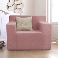 Fauteuil minimaliste carré sans cadre, compressé sous vide, avec éponge amovible et lavable, idéal pour petits espaces, hôtels, appartements, bureaux