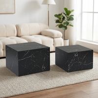 Table basse en MDF écologique en gros - Ensemble de meubles de salon contemporains et modernes |   Taille personnalisée 2 pièces/ensemble