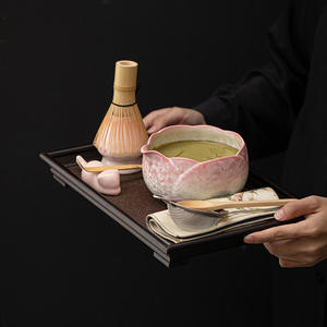 Set de Matcha Premium con Glaseado Rosa Flor de Hielo, Incluye Tamizador y Chashaku, Regalo de Té Profesional y Estilo Artesanal con Diseño de <span class=keywords><strong>Cereza</strong></span> - Product Image 4