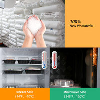 Boîtes à emporter articulées 6x6 pouces en plastique minéralisé pour hamburgers, salades et sandwichs, compatibles micro-ondes