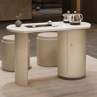 Ensemble table basse et chaises multifonctionnelles Supercrystal de luxe minimaliste moderne pour balcon, salon, bureau - Écologique et durable