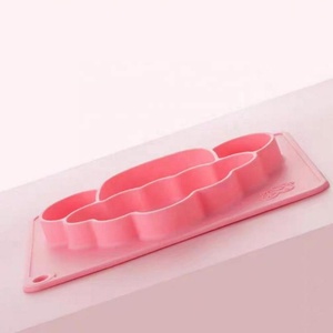 Household Food Grade Silicone Suction Dinner Plate Cartoon Design Kids Tableware Sheep Shape <b>Divided</b> Dish Infant Feeding Plate - Product Image 5