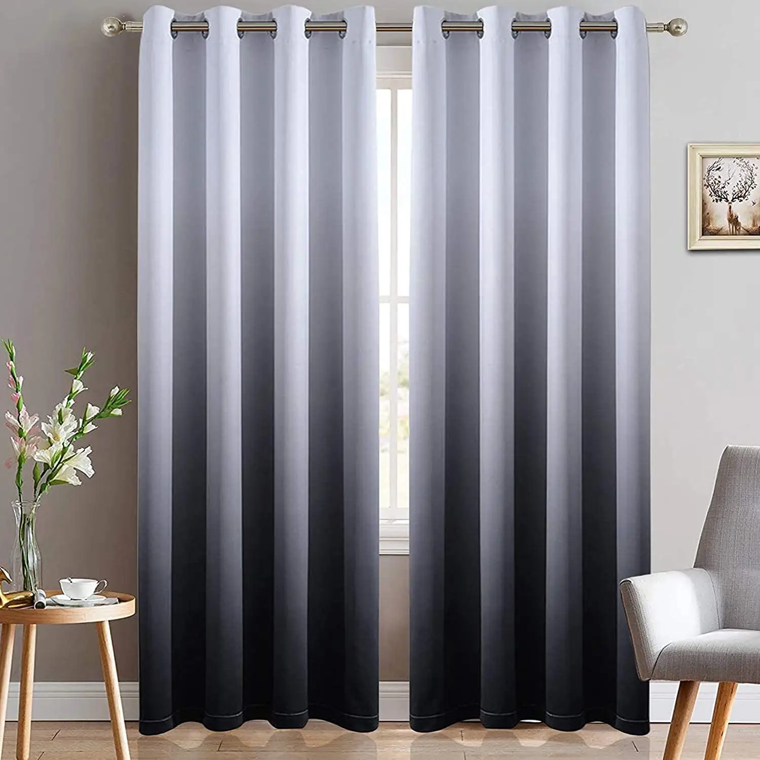 American style wholesale ready bedroom cheap 100% blackout ring curtain for windows living room hotel curtain wholesale factory