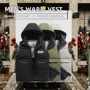 Chaleco Acolchado Impermeable con Cremallera, Sin Mangas, Desmontable, Informal, de Invierno, con Grafeno para Mantener el Calor, Chaqueta para Hombre para Exteriores - Product Image 2