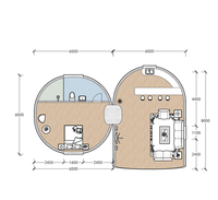 Dôme préfabriqué moderne en mousse de graphène EPS de luxe, résistant aux tremblements de terre, nouveau design, pour resorts paysagers et maisons résidentielles