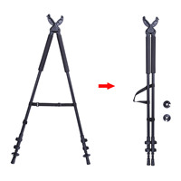 Support de tir tactique en alliage d'aluminium, pieds en métal, support de tir de chasse, bâton de tir télescopique à trois sections
