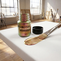 Peinture métallique caméléon à haute concentration, 12 couleurs, pigment acrylique imperméable pour dessin artistique - Personnalisé
