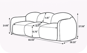 Sofá Atunus en <span class=keywords><strong>Stock</strong></span>, Estilo Nórdico Minimalista, Envasado al Vacío, para Sala de Estar, Muebles para el Hogar, Sofá de 3 Plazas Azul Nube - Product Image 6