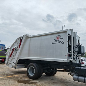 Camion compacteur de déchets à carrosserie fermée 10m³ 12m³ Diesel Manuel Chargement arrière Véhicule de collecte et de transport de déchets - Product Image 5