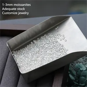 Moissanite Diamond Loose Gemstone In Stock Staragem Wholesale Round Brilliant Cut DEF Color VVS 1mm to 3mm loose moissanite