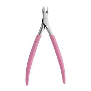 Factory Wholesale High Quality Custom Professional Plastic Handle Stainless Steel Cuticle Nail Nippers