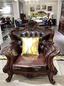 [Director de Fábrica Xiao Liu] Muebles de Madera de Nogal XHM, Madera Maciza Americana, Tapizado en Cuero, para Salas de Estar Grandes, China - Product Image 2
