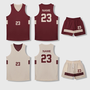 Uniforme de Baloncesto con Diseño de Moda y Nombre del Equipo Personalizado, Jersey de Baloncesto Sublimado, Ropa de Baloncesto Reversible de Poliéster - Product Image 1
