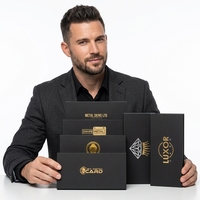 Boîte-cadeau en papier avec impression de logo personnalisé, avec feuille d'or ou d'argent pour boîtes de cartes de crédit métalliques personnalisées DIY