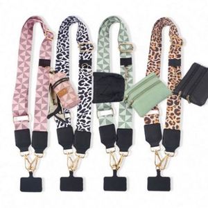 Wholesale Custom <b>Polyester</b> Crossbody Phone <b>Lanyard</b> With Zipper Wallet Durable Mobile Universal Cell Phone Purse Strap - Product Image 1